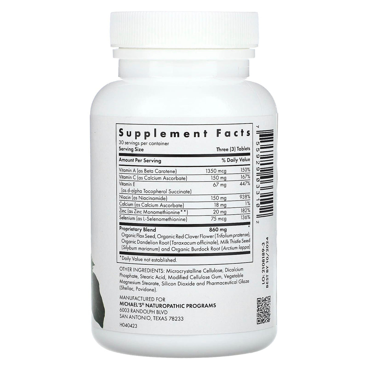 Michael's Naturopathic, Skin Factors, 90 Vegetarian Tablets - Supply Center USA