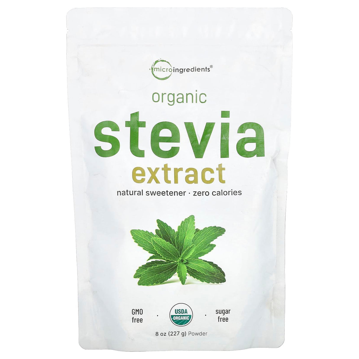 Micro Ingredients, Organic Stevia Extract Powder, 8 oz (227 g) - Supply Center USA