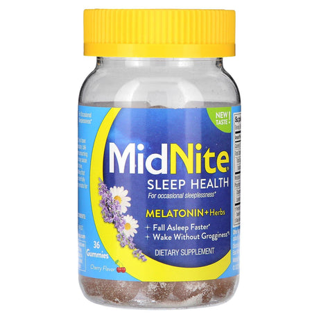 MidNite, MidNite Sleep Health Gummies, Cherry , 36 Gummies - Supply Center USA