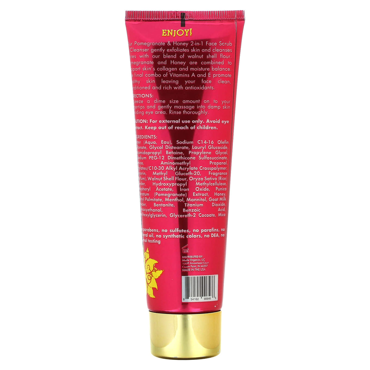 Mielle, 2-In-1 Face Scrub & Cleanser, Pomegranate & Honey, 3 fl oz (85 g) - Supply Center USA