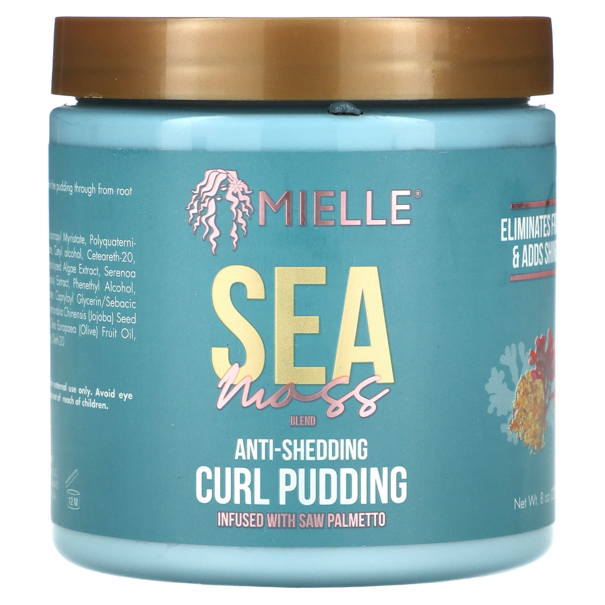 Mielle, Anti-Shedding Curl Pudding, Sea Moss Blend, 8 oz (227 g) - Supply Center USA