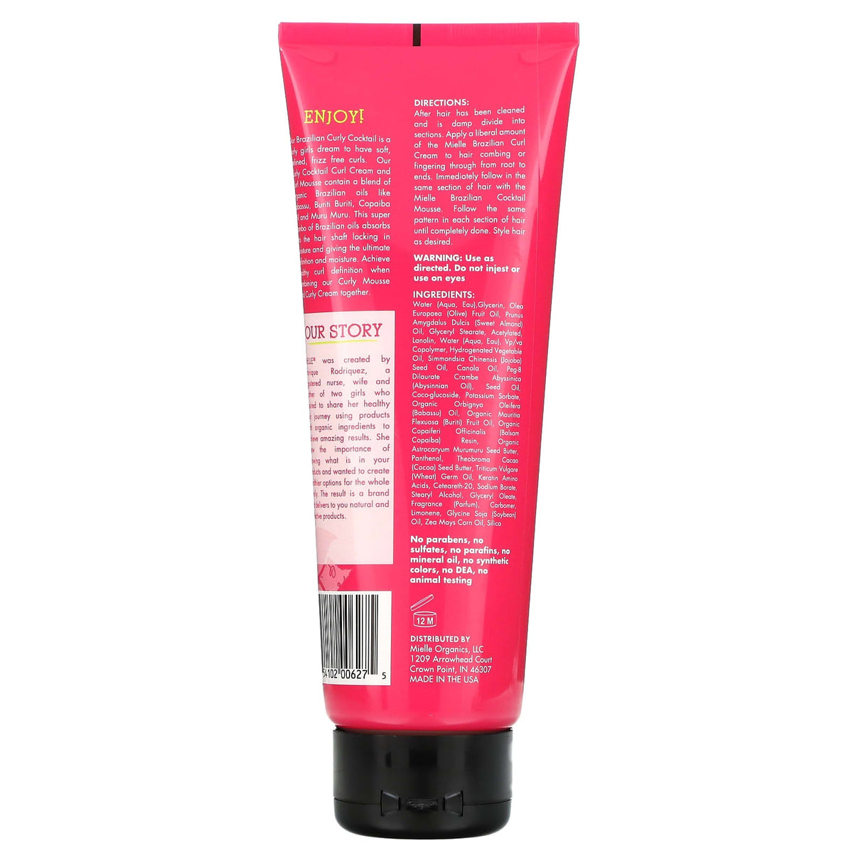 Mielle, Brazilian Curly Cocktail, Curl Cream, Babassu , 7.5 oz - Supply Center USA