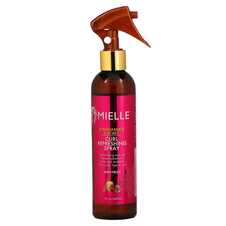 Mielle, Curl Refreshing Spray, Pomegranate & Honey, 8 fl oz (240 ml) - Supply Center USA