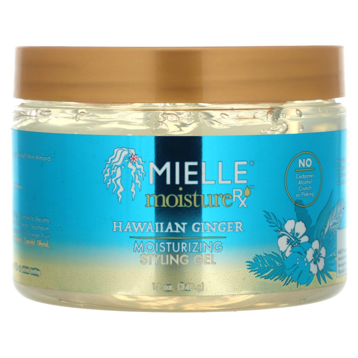 Mielle, Moisture RX, Moisturizing Styling Gel, Hawaiian Ginger , 12 oz (340 g) - Supply Center USA