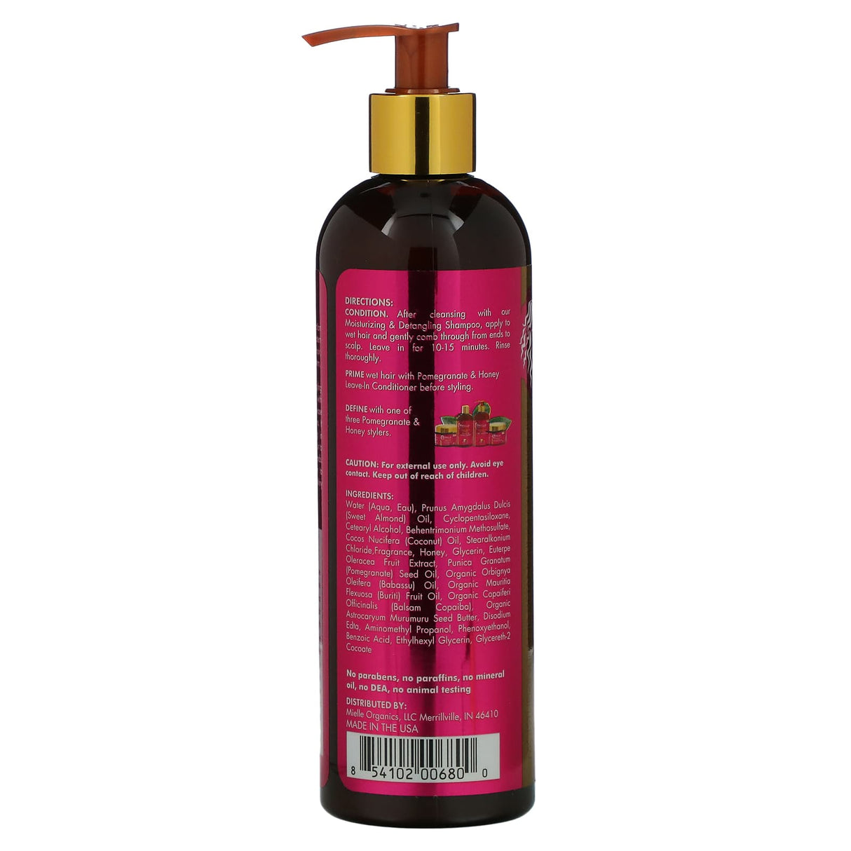 Mielle, Moisturizing and Detangling Conditioner, Pomegranate & Honey, 12 fl oz (355 ml) - Supply Center USA