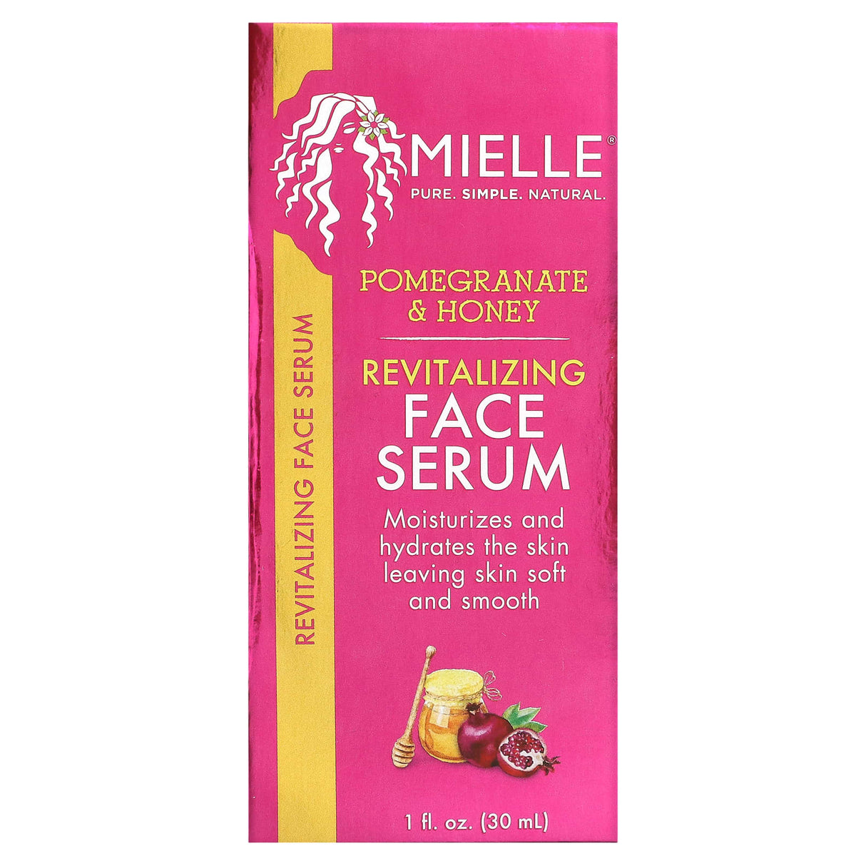 Mielle, Revitalizing Face Serum, Pomegranate & Honey, 1 fl oz (30 ml) - Supply Center USA