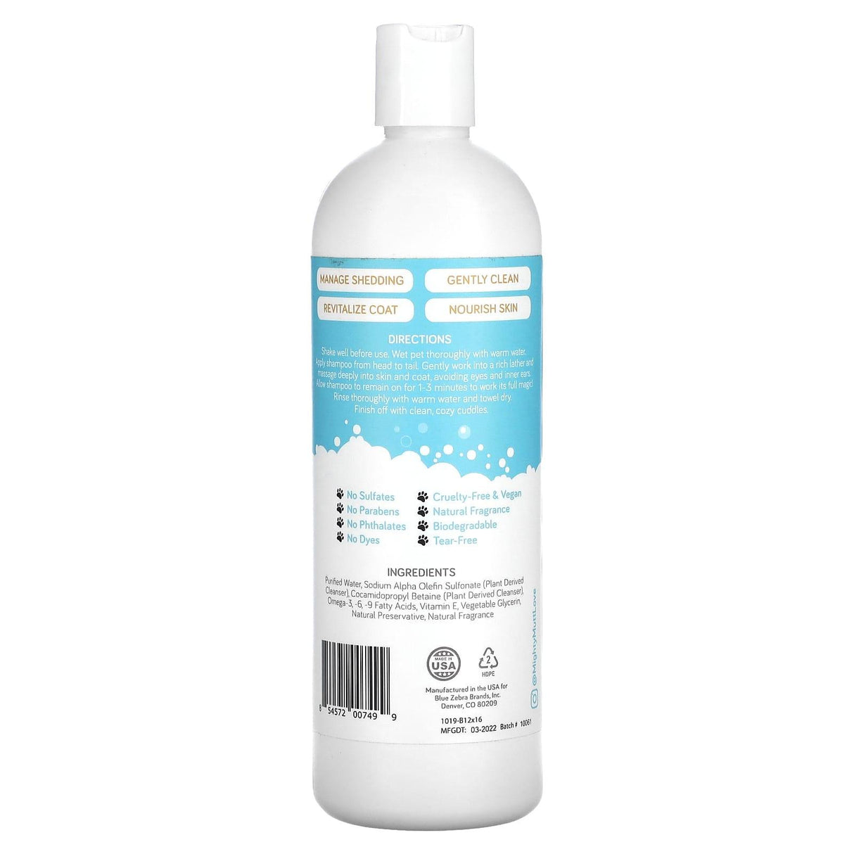 Mighty Mutt, Shed Control Shampoo, For Dogs, Fresh Breeze, 16 fl oz (473 ml) - Supply Center USA