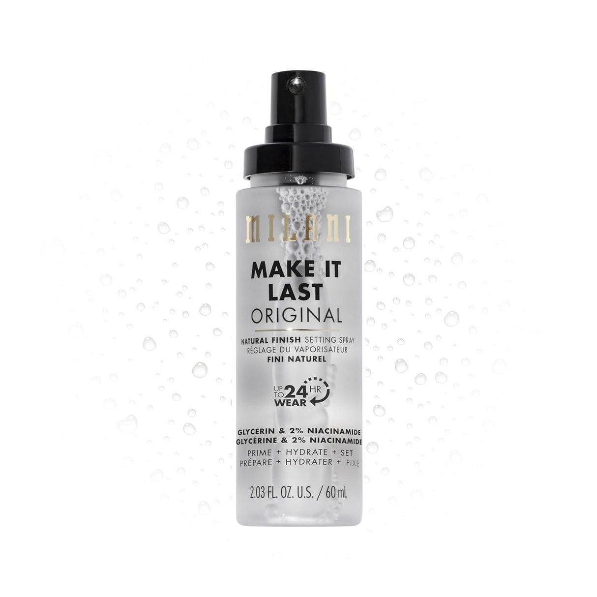 Milani Make It Dewy Setting Spray 3 in 1- Hydrate + Illuminate + Set (2.03 Fl. Oz.) Makeup Finishing Spray - Makeup Primer & Hydrating Setting Spray - Supply Center USA