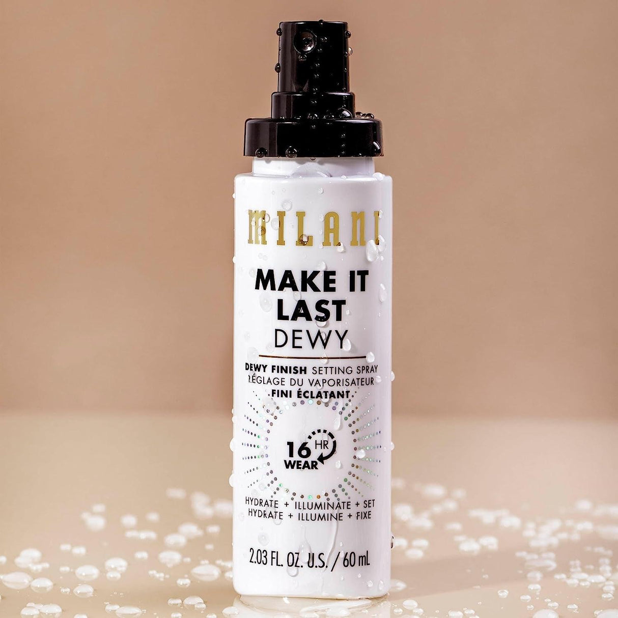 Milani Make It Dewy Setting Spray 3 in 1- Hydrate + Illuminate + Set (2.03 Fl. Oz.) Makeup Finishing Spray - Makeup Primer & Hydrating Setting Spray - Supply Center USA