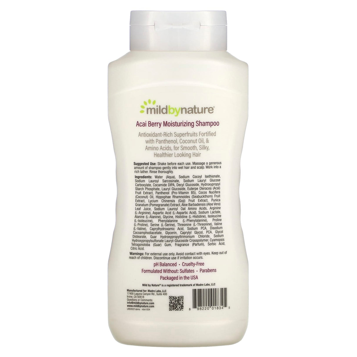 Mild By Nature, Acai Berry Moisturizing Shampoo, 16 fl oz (473 ml) - Supply Center USA