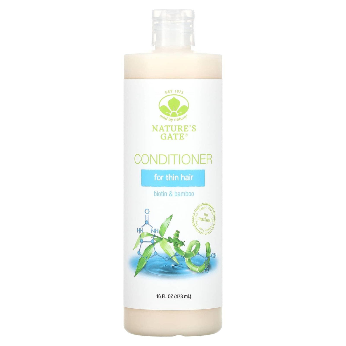 Mild By Nature, Biotin & Bamboo Conditioner for Thin Hair, 16 fl oz (473 ml) - Supply Center USA