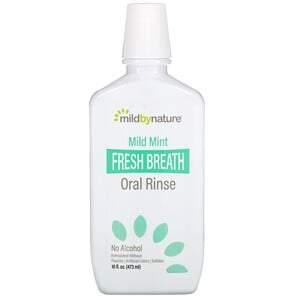 Mild By Nature, Fresh Breath Oral Rinse, No Alcohol, Mild Mint, 16 fl oz (473 ml) - Supply Center USA