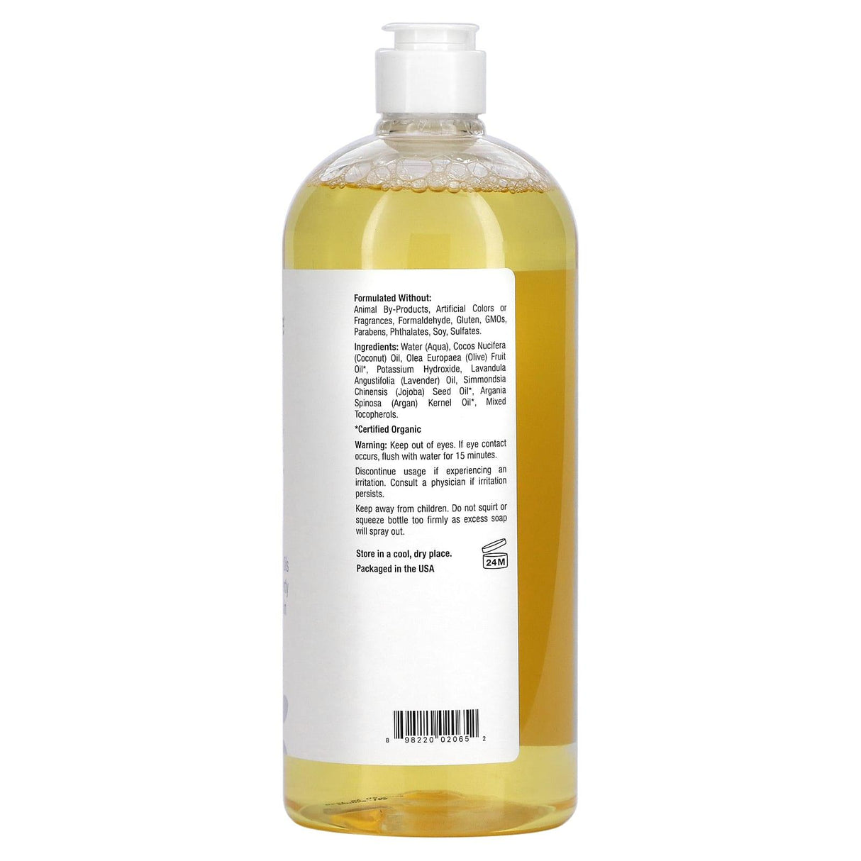 Mild By Nature, Lavender Castile Soap, 34 fl oz (1005 ml) - Supply Center USA