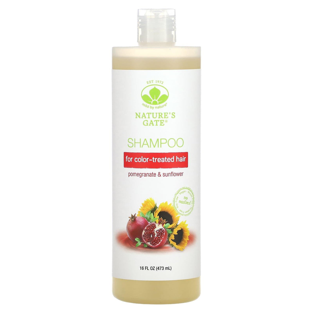 Mild By Nature, Pomegranate & Sunflower Shampoo for Color-Treated Hair, 16 fl oz (473 ml) - Supply Center USA