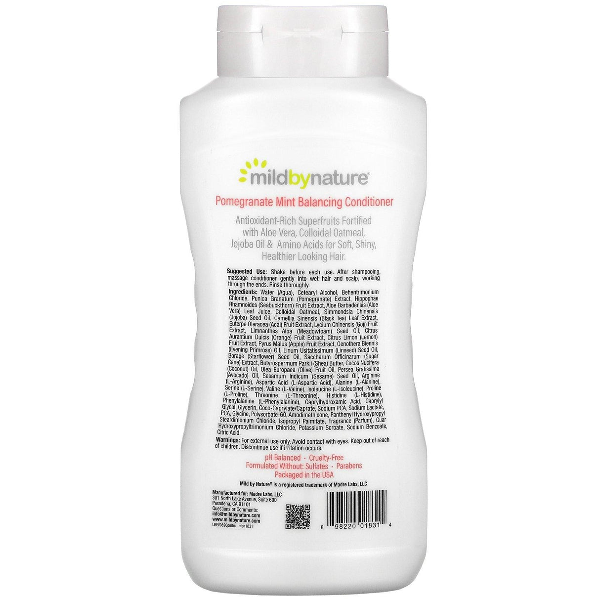 Mild By Nature, Pomegranate Mint Balancing Conditioner, 16 fl oz (473 ml) - Supply Center USA