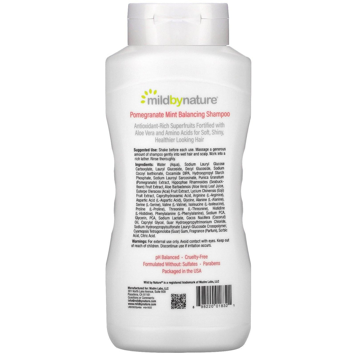 Mild By Nature, Pomegranate Mint Balancing Shampoo, 16 fl oz (473 ml) - Supply Center USA