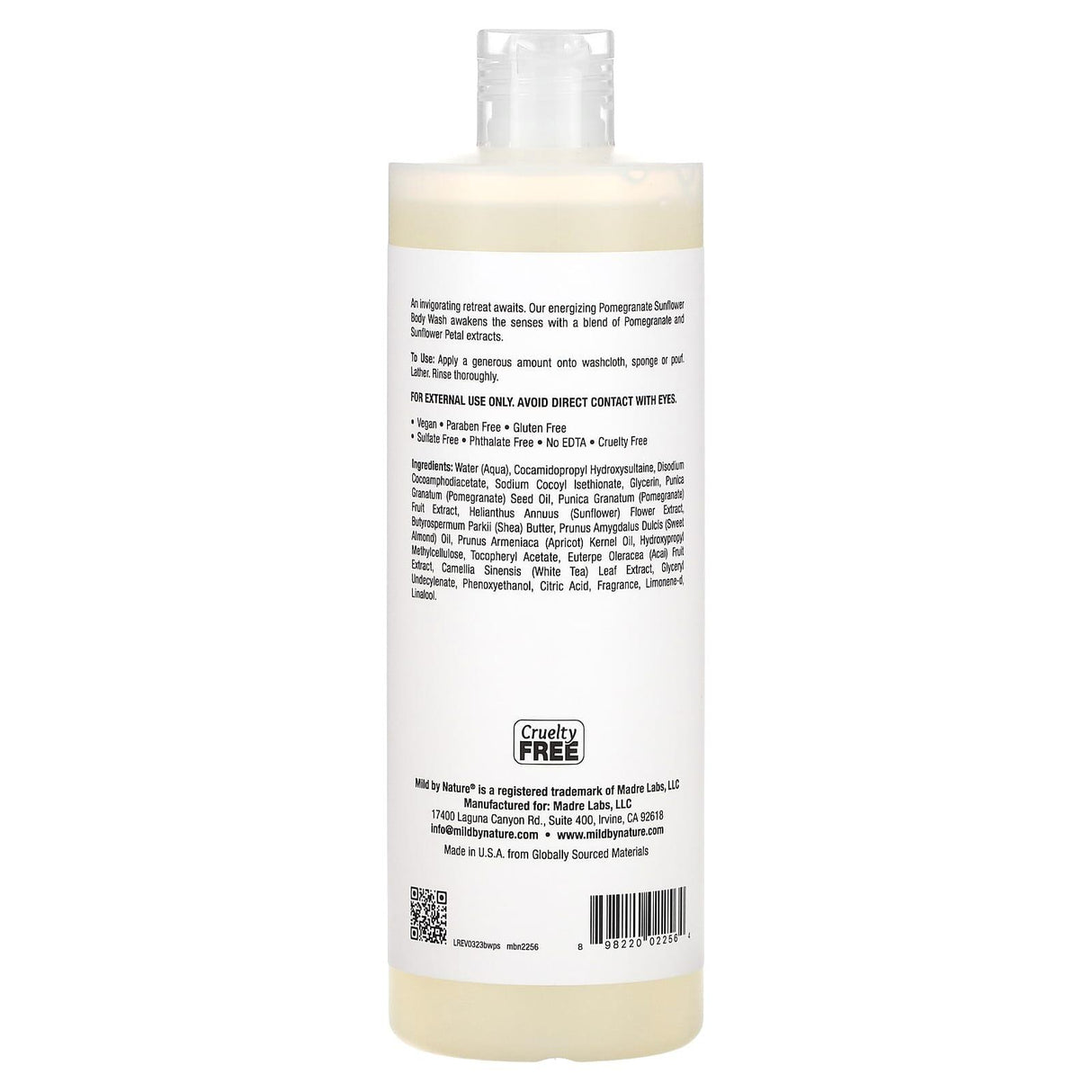 Mild By Nature, Pomegranate Sunflower Body Wash , 16 fl oz (473 ml) - Supply Center USA