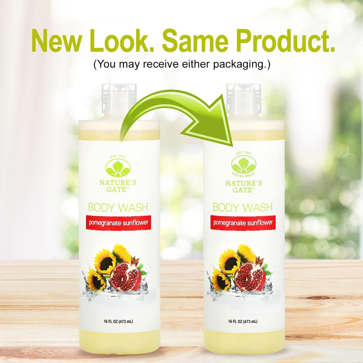 Mild By Nature, Pomegranate Sunflower Body Wash , 16 fl oz (473 ml) - Supply Center USA