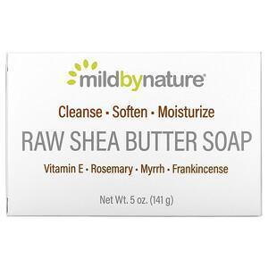 Mild By Nature, Raw Shea Butter, Bar Soap, with Vitamin E, Rosemary, Myrrh & Frankincense, 5 oz (141 g) - Supply Center USA