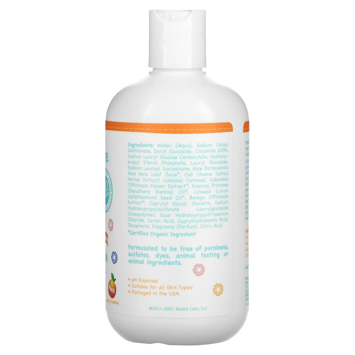 Mild By Nature, Tear-Free Baby Shampoo & Body Wash, Peach, 12.85 fl oz (380 ml) - Supply Center USA