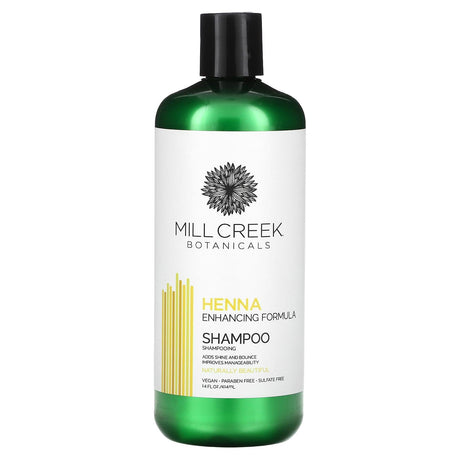 Mill Creek Botanicals, Henna Shampoo, Enhancing Formula, 14 fl oz (414 ml) - Supply Center USA