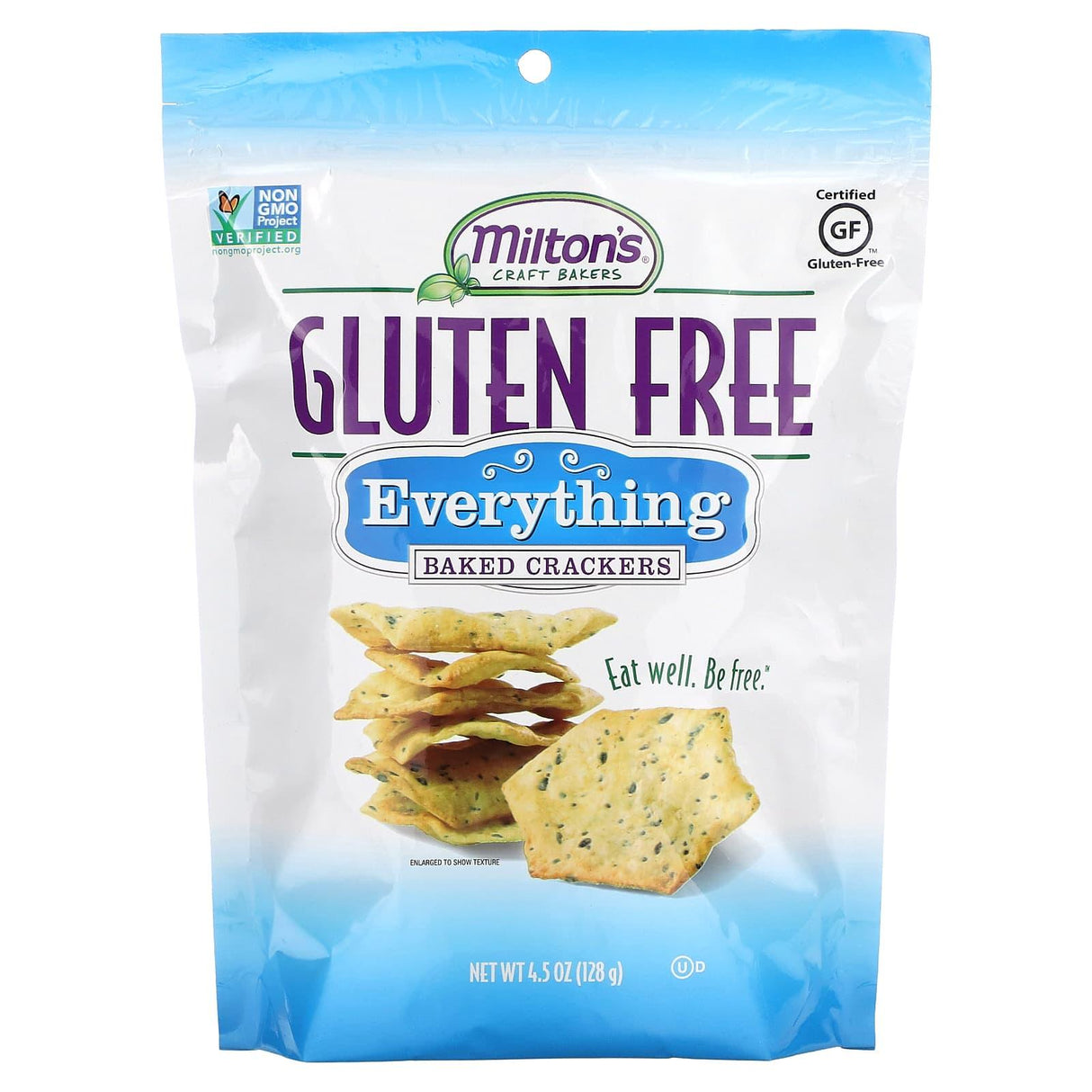 Milton's Craft Bakers, Gluten Free Baked Crackers, Everything, 4.5 oz (128 g) - Supply Center USA