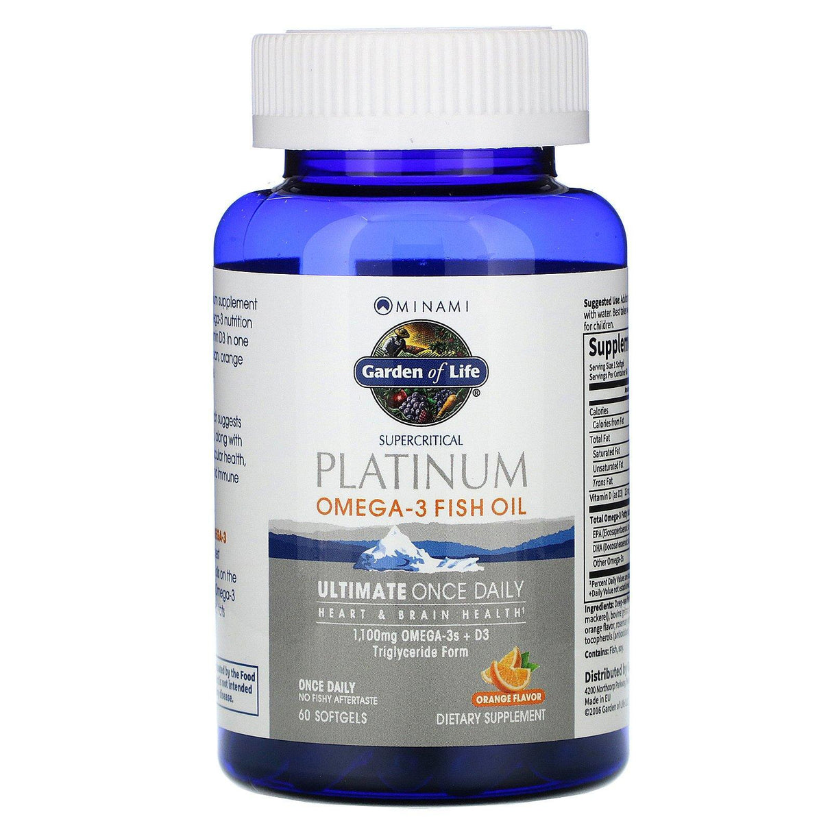 Minami Nutrition, Platinum, Omega-3 Fish Oil, Orange Flavor, 60 Softgels - Supply Center USA