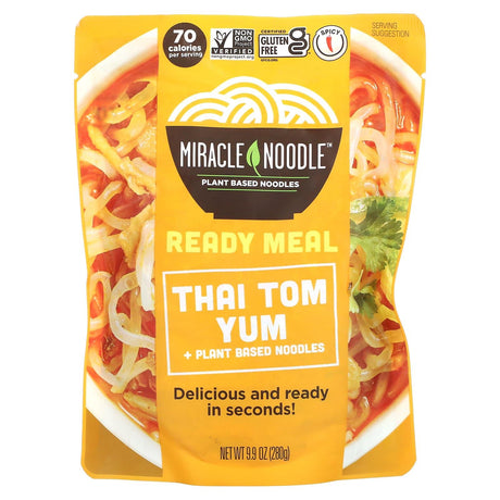 Miracle Noodle, Ready Meal, Thai Tom Yum + Plant Based Noodles, 9.9 oz (280 g) - Supply Center USA