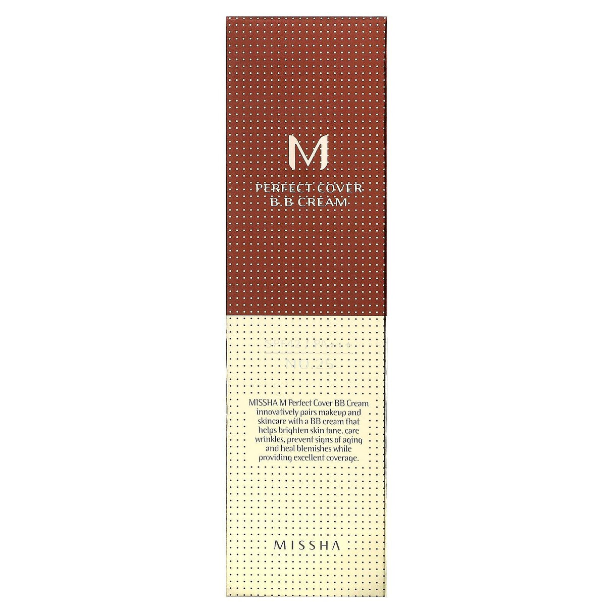 Missha, M Perfect Cover B.B Cream, SPF 42 PA+++, No. 25 Warm Beige, 1.7 oz (50 ml) - Supply Center USA