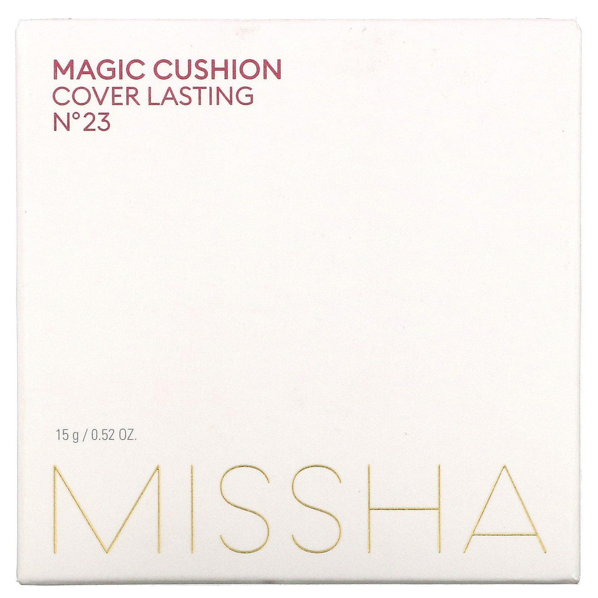 Missha, Magic Cushion Cover Lasting, SPF50+ / PA+++, No. 23 Natural Beige, 0.52 oz (15 g) - Supply Center USA