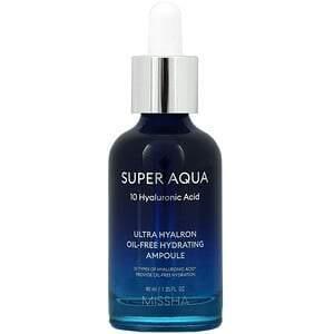 Missha, Super Aqua, Ultra Hyalron Oil-Free Hydrating Ampoule, 1.35 fl oz (40 ml) - Supply Center USA