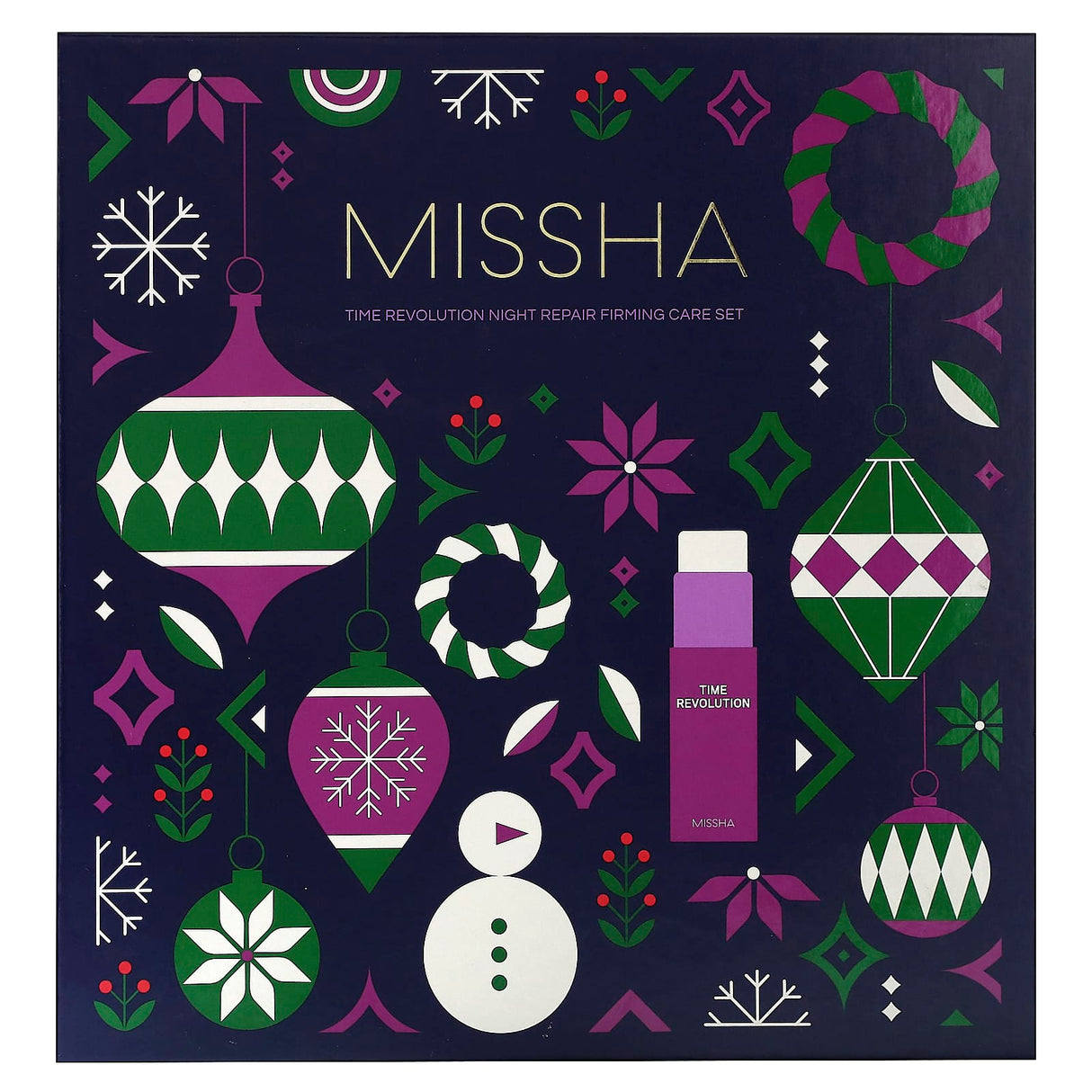 Missha, Time Revolution Night Repair Firming Care Set, Holiday Edition, 6 Piece Set - Supply Center USA