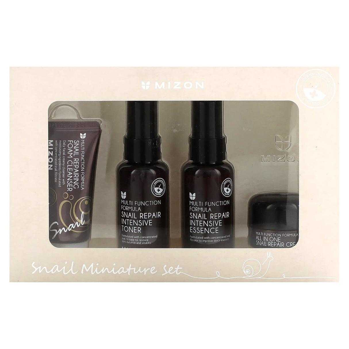 Mizon, Snail Miniature Set, 4 Piece Set - Supply Center USA