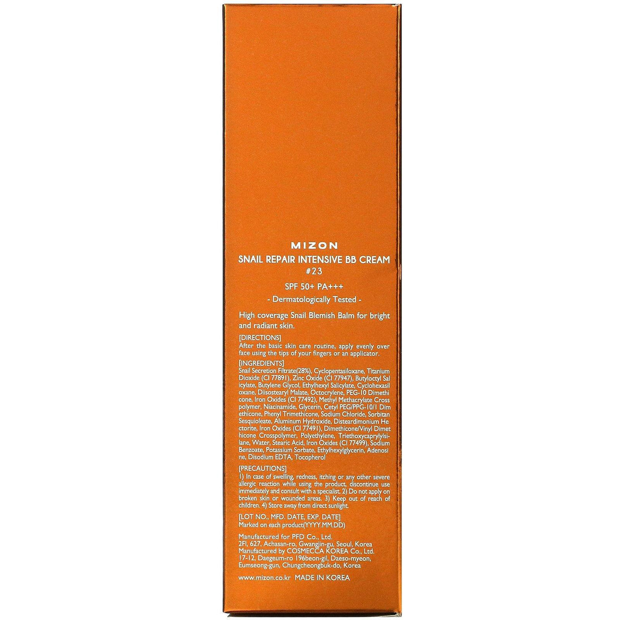 Mizon, Snail Repair Intensive BB Cream, SPF 50+ P+++, #23, 1.76 oz (50 ml) - Supply Center USA
