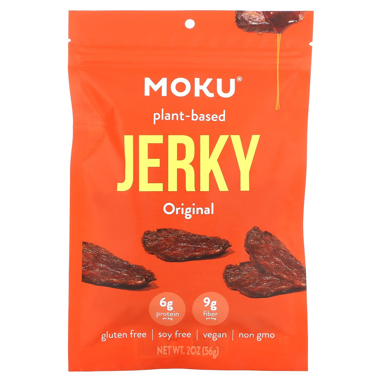 Moku, Plant-Based Jerky, Korean Barbecue, 2 oz (56 g) - Supply Center USA