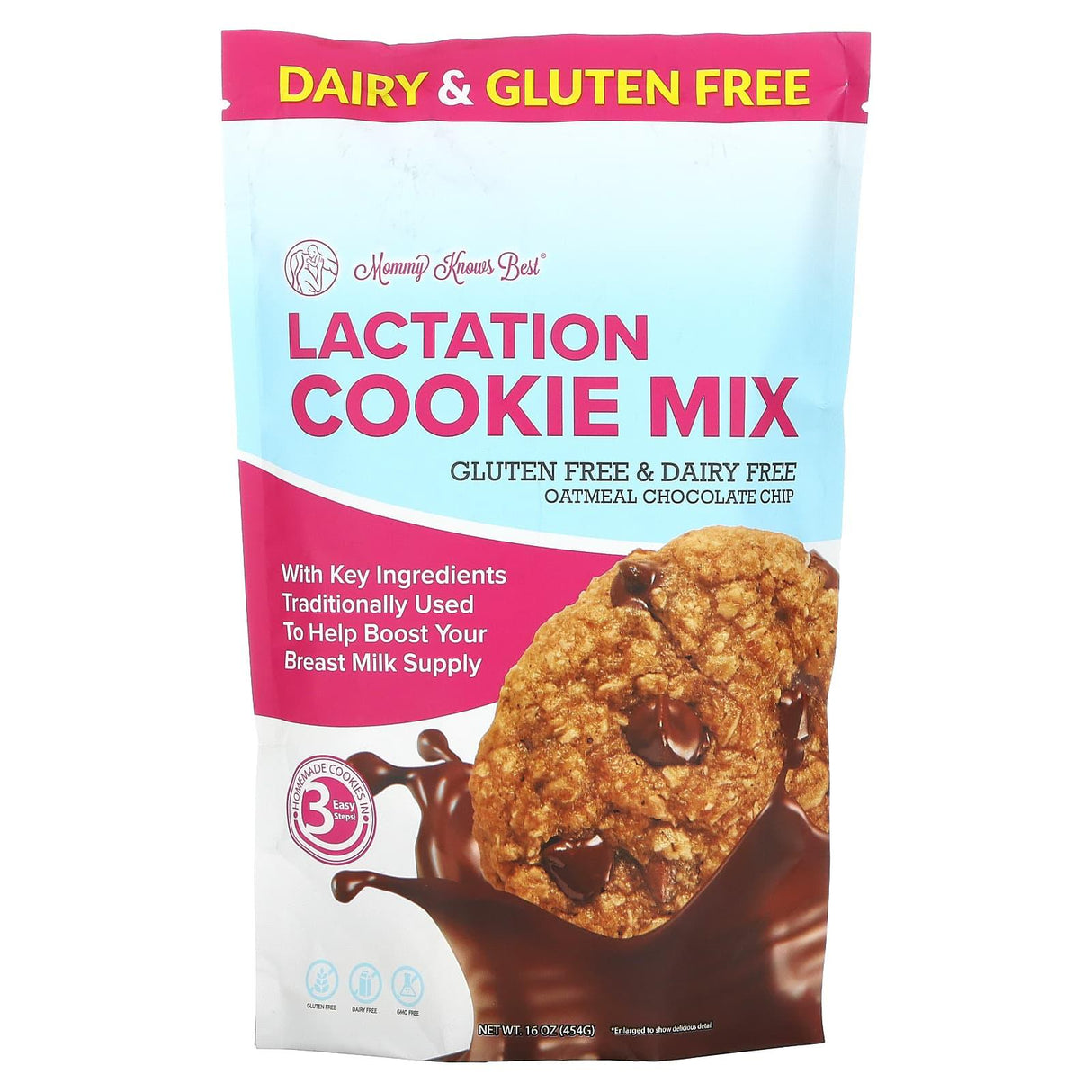 Mommy Knows Best, Lactation Cookie Mix , Oatmeal Chocolate Chip, 16 oz (454 g) - Supply Center USA