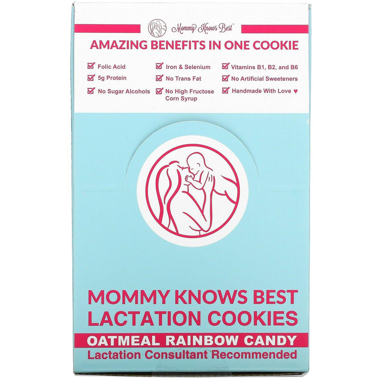 Mommy Knows Best, Lactation Cookies, Oatmeal Rainbow Candy, 10 Cookies, 2 oz Each - Supply Center USA