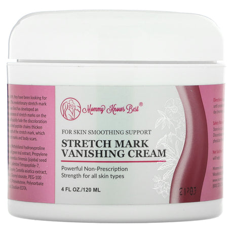 Mommy Knows Best, Stretch Mark Vanishing Cream, 4 fl oz (120 ml) - Supply Center USA