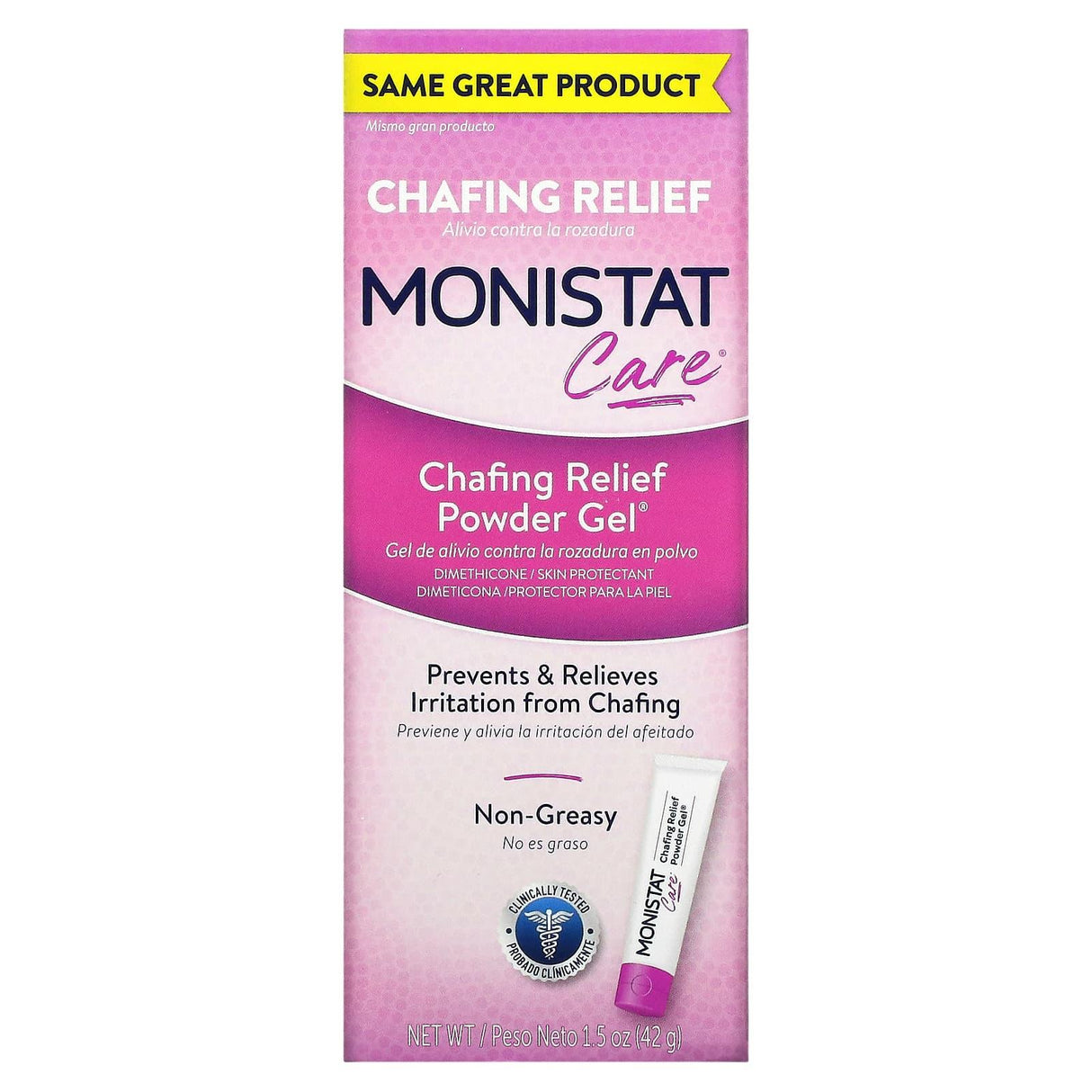 Monistat, Care, Chafing Relief Powder Gel, 1.5 oz (42 g) - Supply Center USA