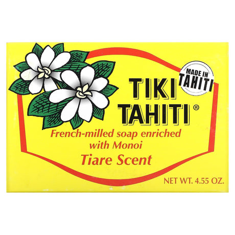 Monoi Tiare Tahiti, French-Milled Soap Enriched with Monoi, Tiare Scent, 4.55 oz (130 g) - Supply Center USA