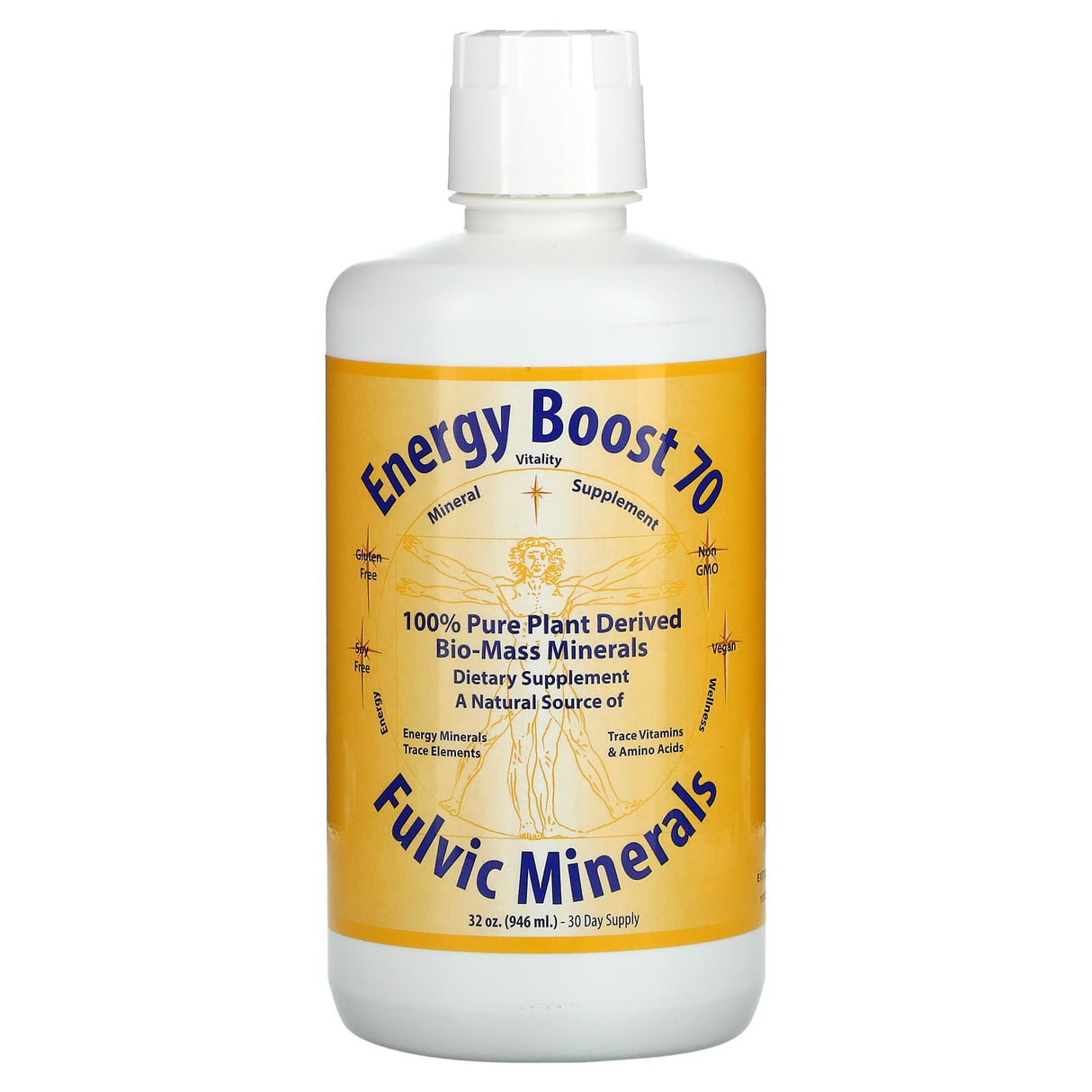 Morningstar Minerals, Energy Boost 70, Fulvic Minerals, 32 oz (946 ml) - Supply Center USA