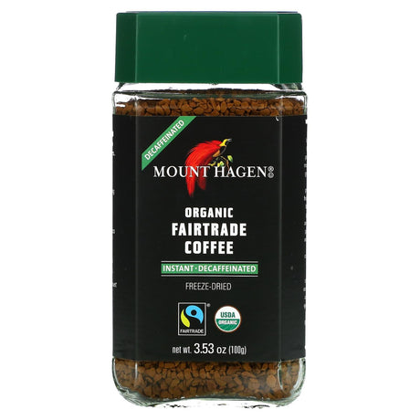 Mount Hagen, Organic Fairtrade Instant Coffee, Decaffeinated, 25 Single Serve Sticks, 1.76 oz (50 g) - Supply Center USA