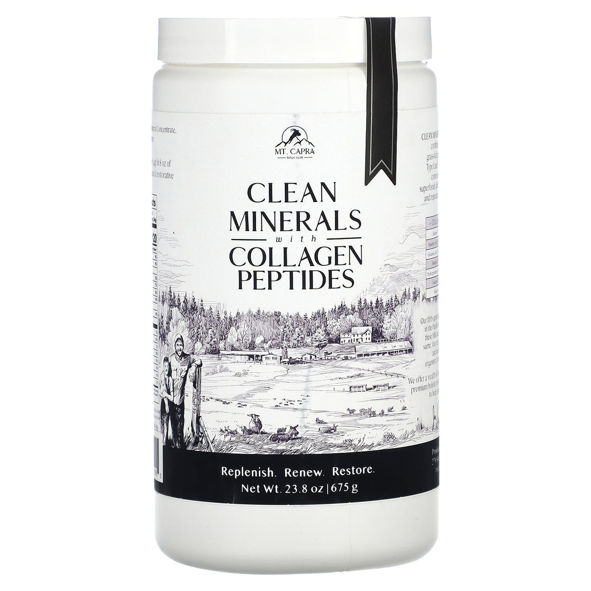 Mt. Capra, Clean Minerals with Collagen Peptides, 23.8 oz (675 g) - Supply Center USA