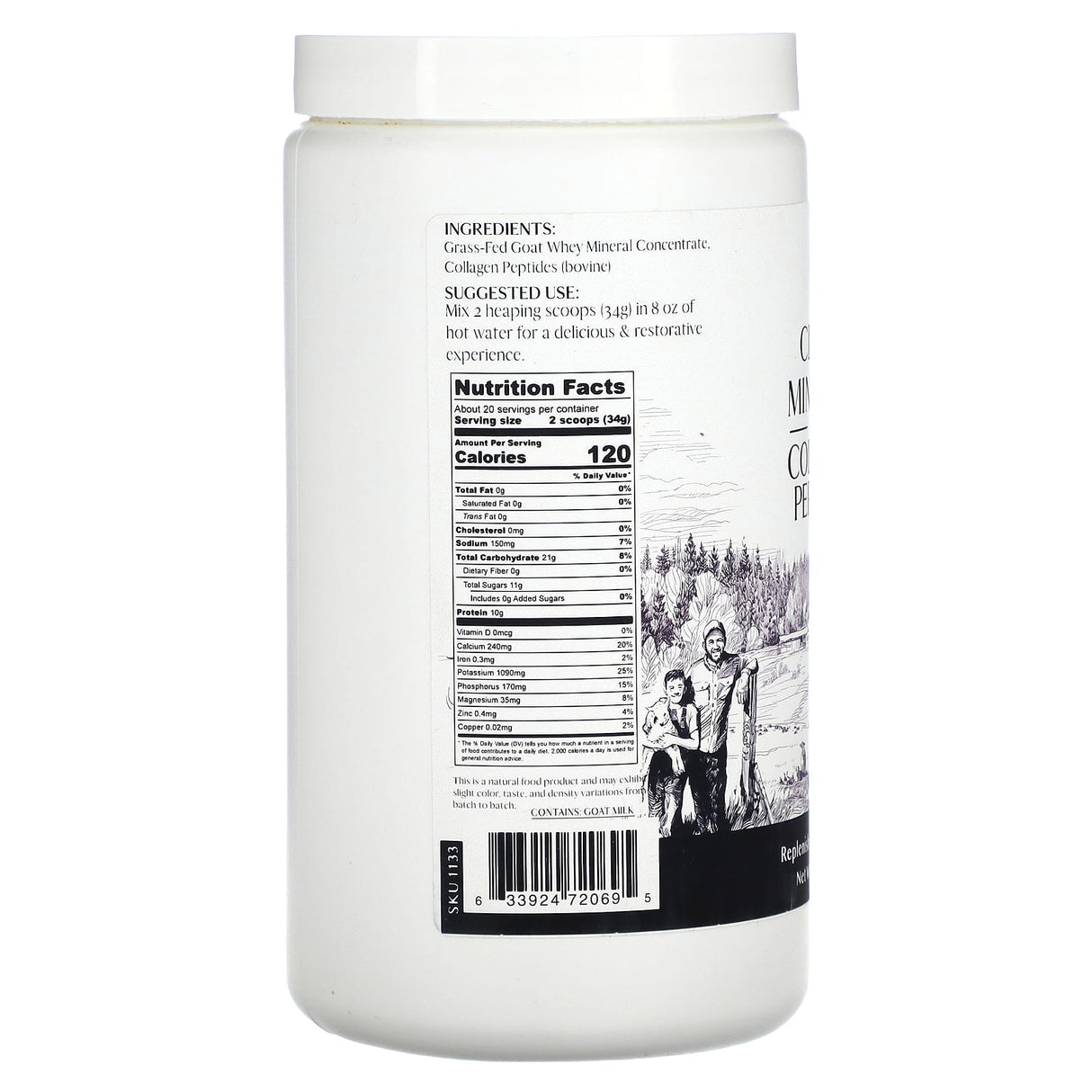 Mt. Capra, Clean Minerals with Collagen Peptides, 23.8 oz (675 g) - Supply Center USA