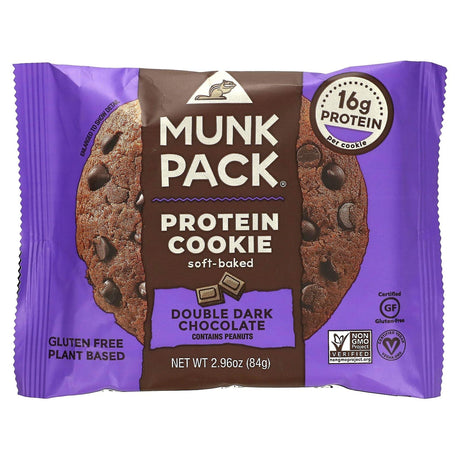 Munk Pack, Protein Cookie, Soft Baked, Double Dark Chocolate, 2.96 oz (84 g) - Supply Center USA