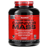 MuscleMeds, Carnivor Mass, Anabolic Beef Protein Gainer, Strawberry, 5.79 lbs (2,698 g) - Supply Center USA