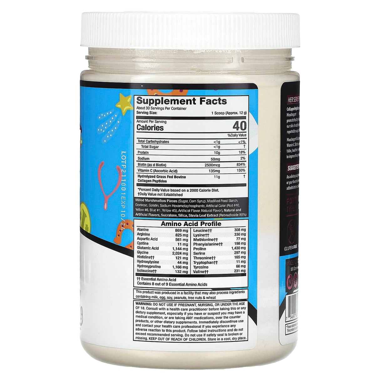 MuscleSport, Her Series, Collagen Peptides, Lean Charms, 12.7 oz (360 g) - Supply Center USA