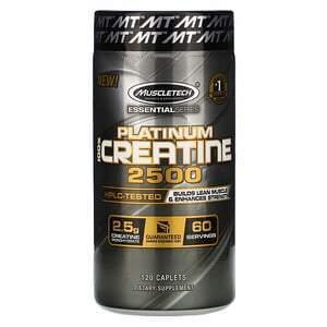 Muscletech, Essential Series, Platinum 100% Creatine 2500, 120 Caplets - Supply Center USA