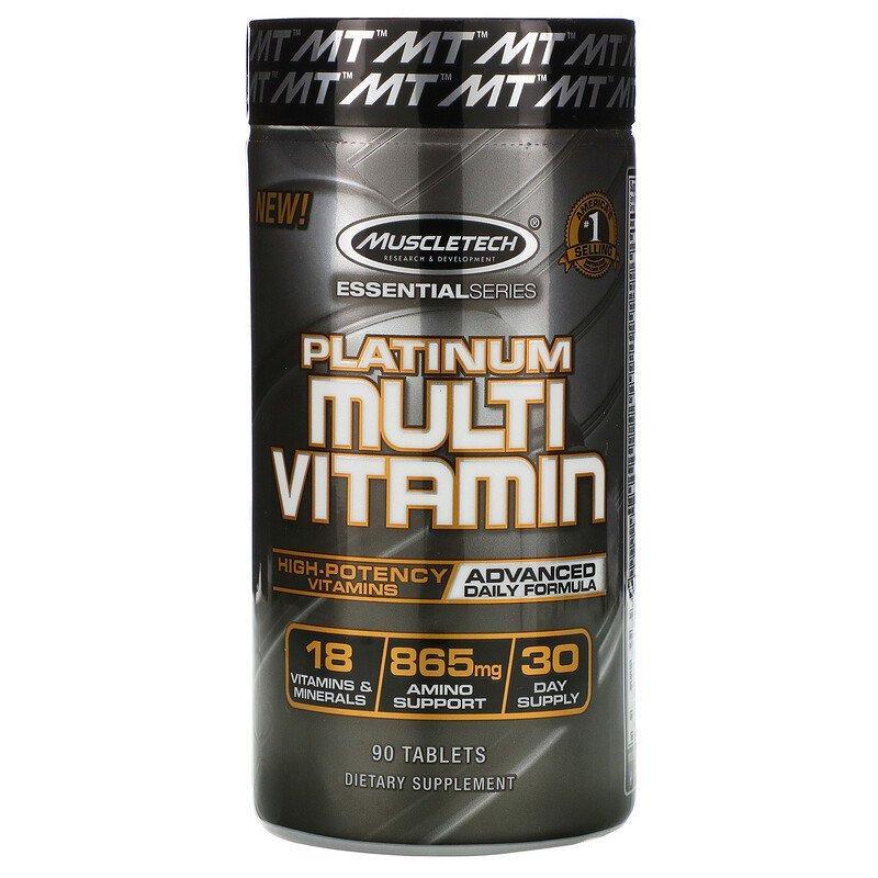 Muscletech, Essential Series, Platinum Multi Vitamin, 90 Tablets - Supply Center USA