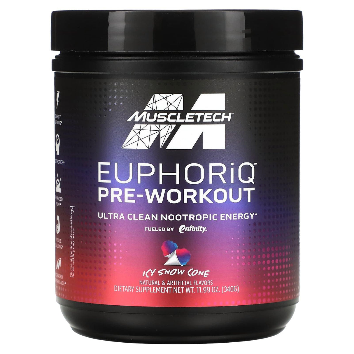 MuscleTech, EuphoriQ Pre-Workout, Yuzu Lemonade, 11.99 oz (340 g) - Supply Center USA